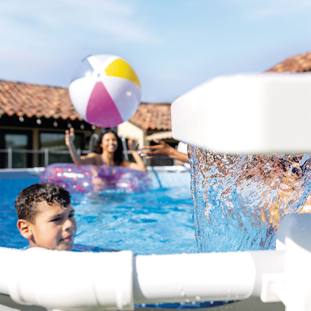 Multicolor LED pool waterfall