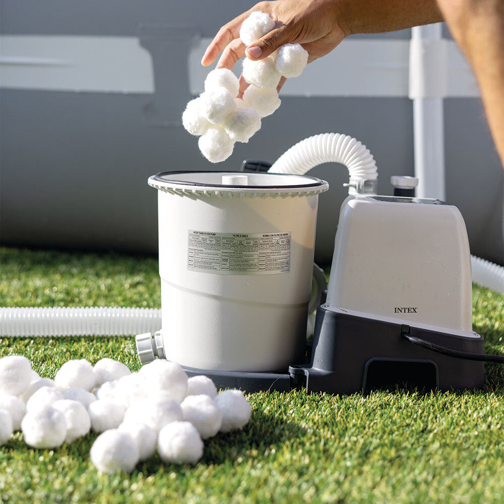 Filter fibre balls
