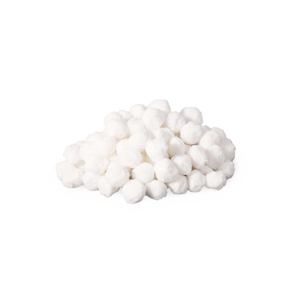Filter fibre balls