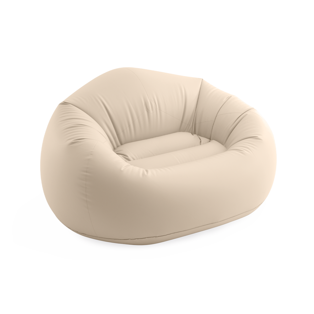 Beige beanbag chair