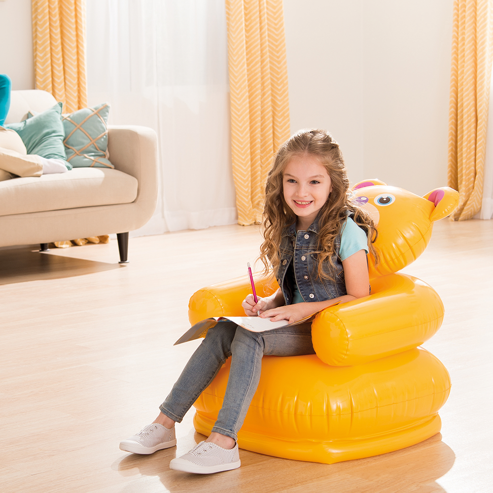 Inflatable animal chair